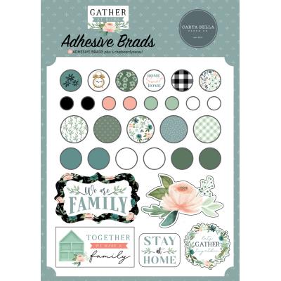 Carta Bella Gather At Home Embellishments - Adhesive Brads